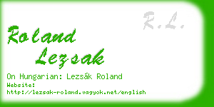 roland lezsak business card